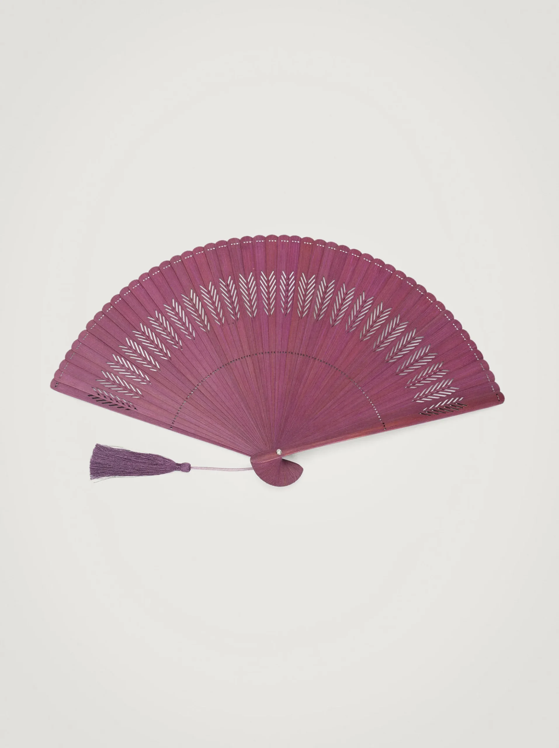 PARFOIS Fächer>Fächer Mit Geometrischem Lochmuster Und Mit Quasten Violett