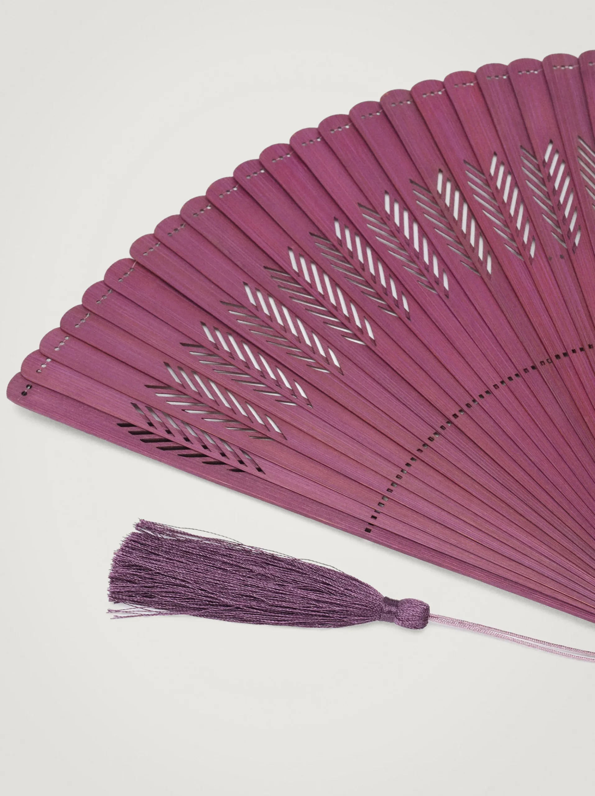 PARFOIS Fächer>Fächer Mit Geometrischem Lochmuster Und Mit Quasten Violett
