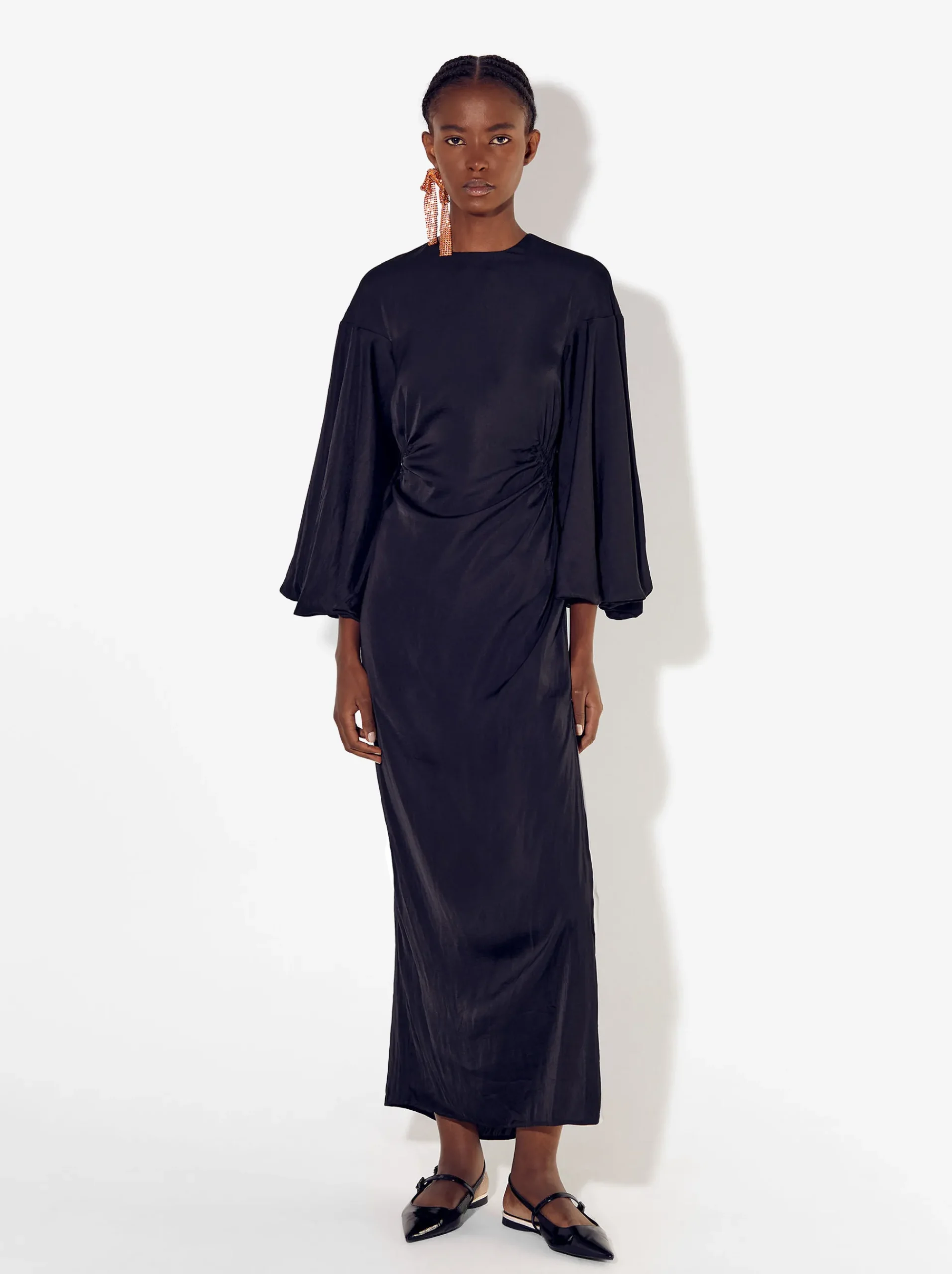 PARFOIS Schultertaschen>Figurbetontes Langes Kleid Schwarz