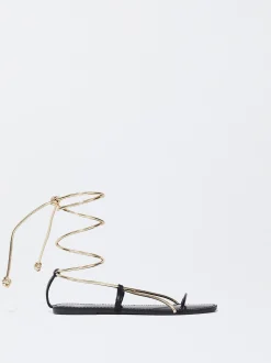 PARFOIS Raffinierter Modeschmuck|Kurze Ohrringe>Flach Gebundene Sandale Schwarz