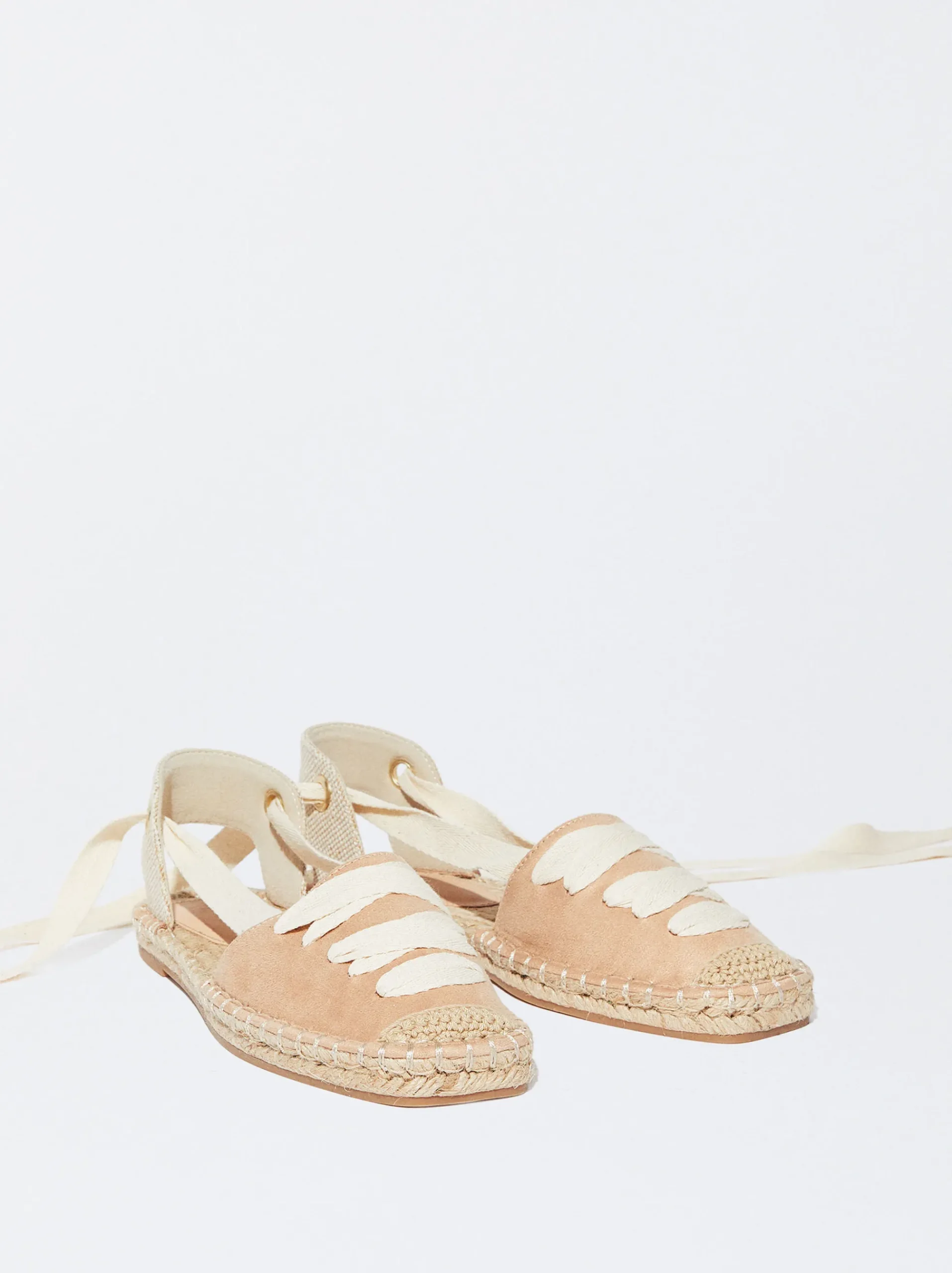 PARFOIS Raffinierter Modeschmuck|Lange Ohrringe>Flache Espadrille Aus Jute Rosa