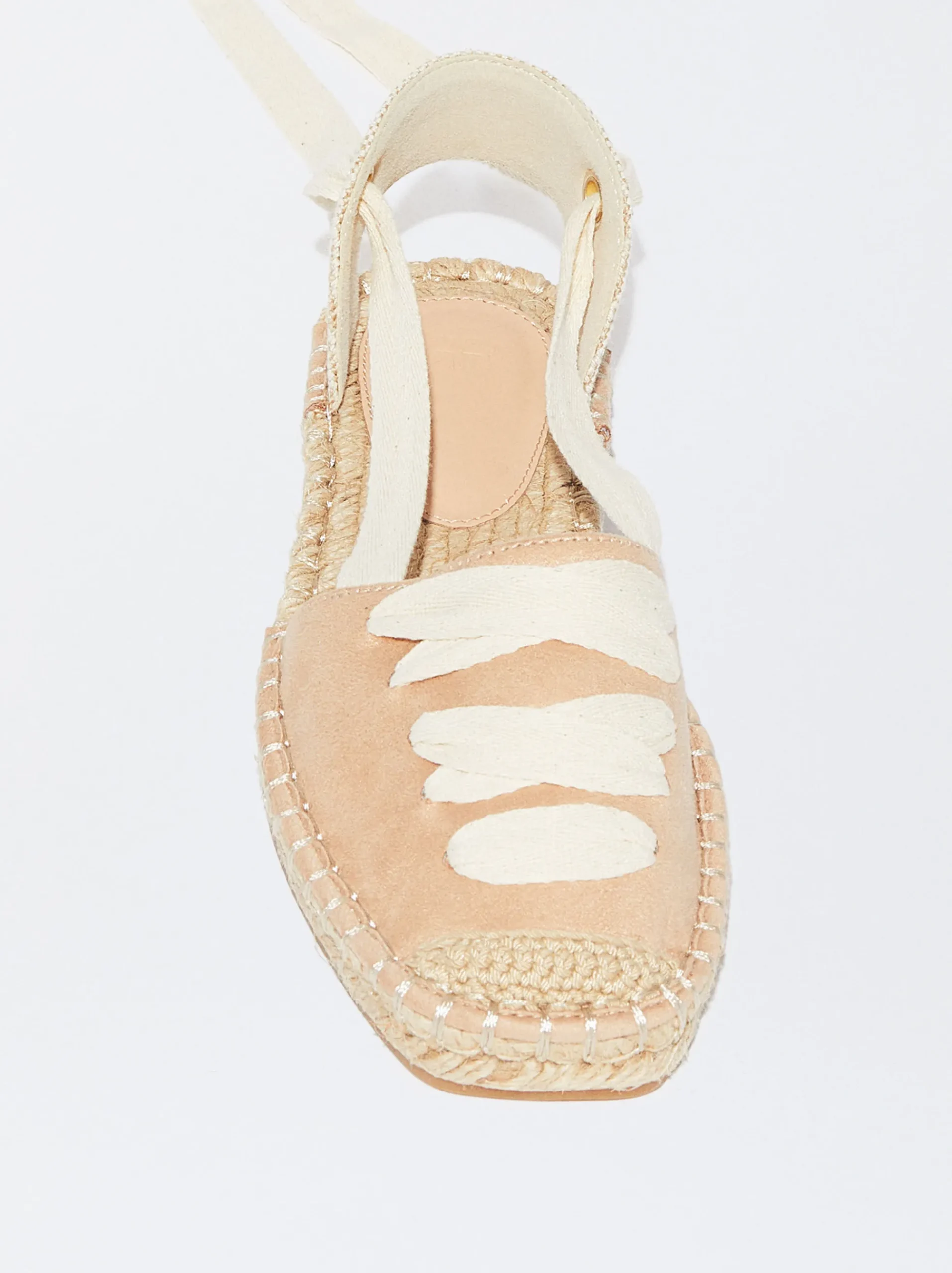 PARFOIS Raffinierter Modeschmuck|Lange Ohrringe>Flache Espadrille Aus Jute Rosa