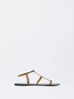 PARFOIS Raffinierter Modeschmuck|Lange Ohrringe>Flache Riemensandalen Kamel