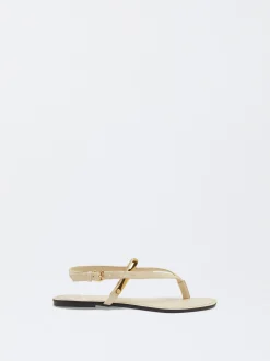 PARFOIS Raffinierter Modeschmuck|Lange Ohrringe>Flache Sandalen Mit Detail Aus Metall Weib