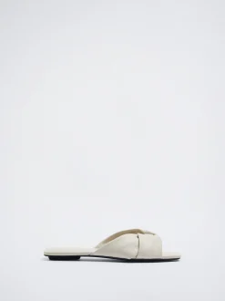 PARFOIS Raffinierter Modeschmuck|Lange Ohrringe>Flache Sandalen Mit Zierknoten Weib