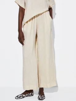 PARFOIS Röcke und Shorts>Flie&szlig;ende Hose 100% Leinen Ekr&uuml;