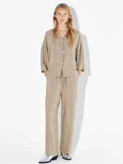 PARFOIS Lange Halsketten>Fließende Hose Mit Elastischer Taille Beige