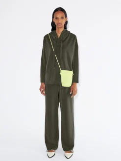 PARFOIS Lange Halsketten>Fließende Hose Mit Elastischer Taille Khaki