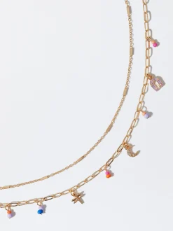 PARFOIS Set Ohrringen|Hoop-Ohrringe>Fu&szlig;kette Mit Charms Mehrfarbig
