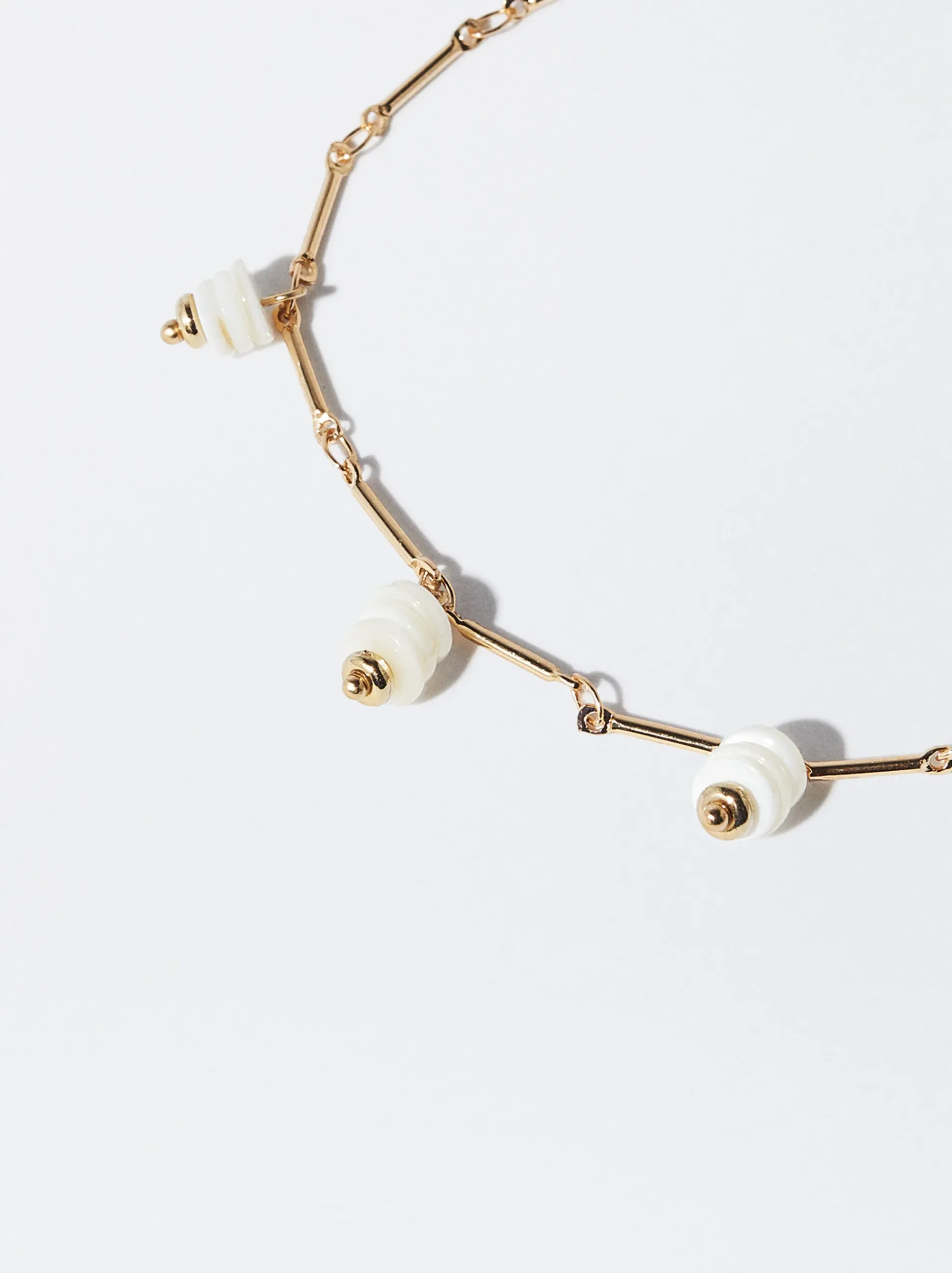 PARFOIS Kurze Halsketten>Fußkette Mit Muschel Golden