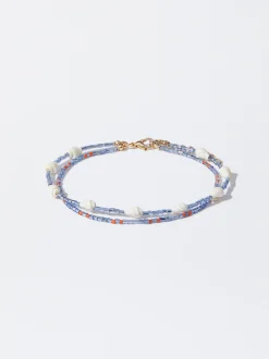 PARFOIS Set Ohrringen|Hoop-Ohrringe>Fu&szlig;kette Mit Muschel Mehrfarbig
