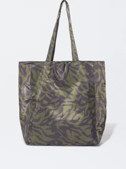 PARFOIS Geldbörsen>Geflochte Mehrzwecktasche Aus Nylon Mit Print Mehrfarbig