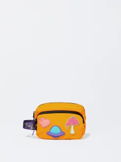 PARFOIS Winterhüte>Geflochte Mehrzwecktasche Mit Print Orange