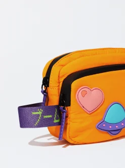 PARFOIS Winterhüte>Geflochte Mehrzwecktasche Mit Print Orange