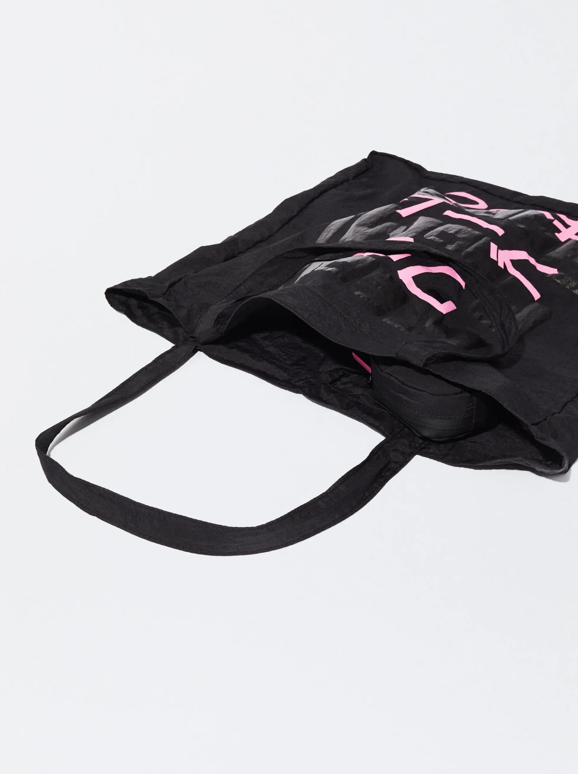 PARFOIS Geldbörsen>Geflochte Mehrzwecktasche Aus Nylon Mit Print Schwarz