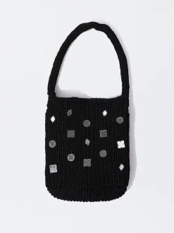 PARFOIS Basics|Shoppers>Geh&auml;kelte Schultertasche Schwarz