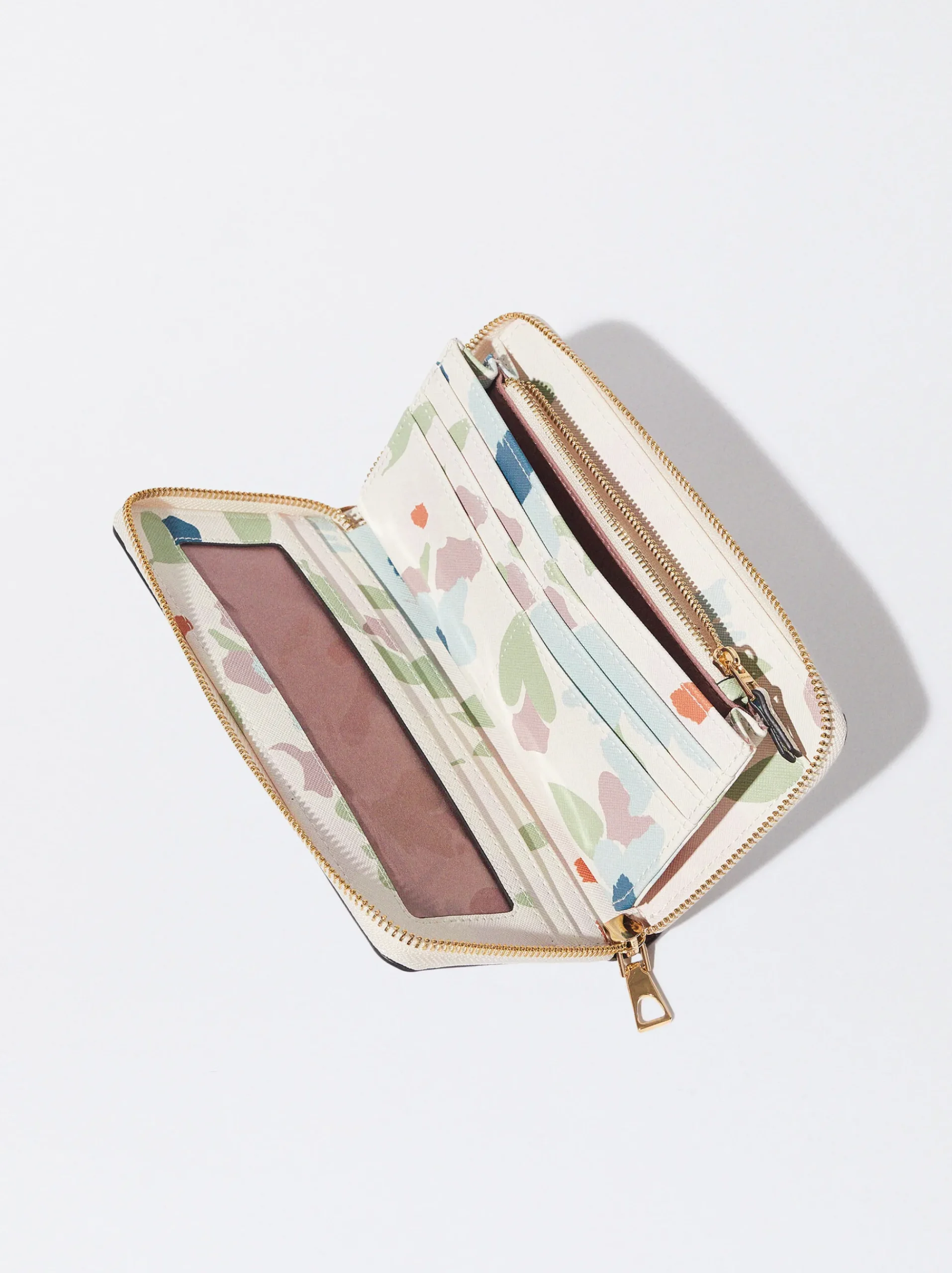 PARFOIS Basics|Kartenetuis>Geldbeutel Mit Reißverschluss Und Blumenprint