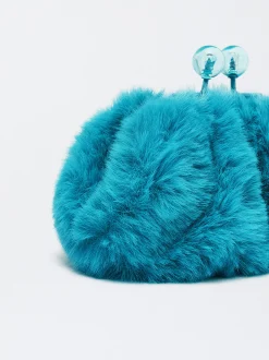 PARFOIS Trenchcoats|Blazer und Mäntel>Geldb&ouml;rse Mit Pelzeffekt Blau