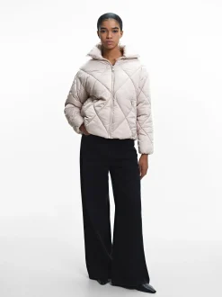 PARFOIS Umhängetaschen|Handtaschen>Gepolsterte Jacke Mit Rollkragen Silber