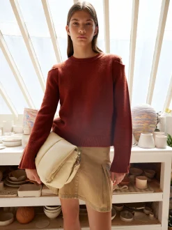 PARFOIS Sweatshirts>Gepolsterte Schultertasche Ekrü