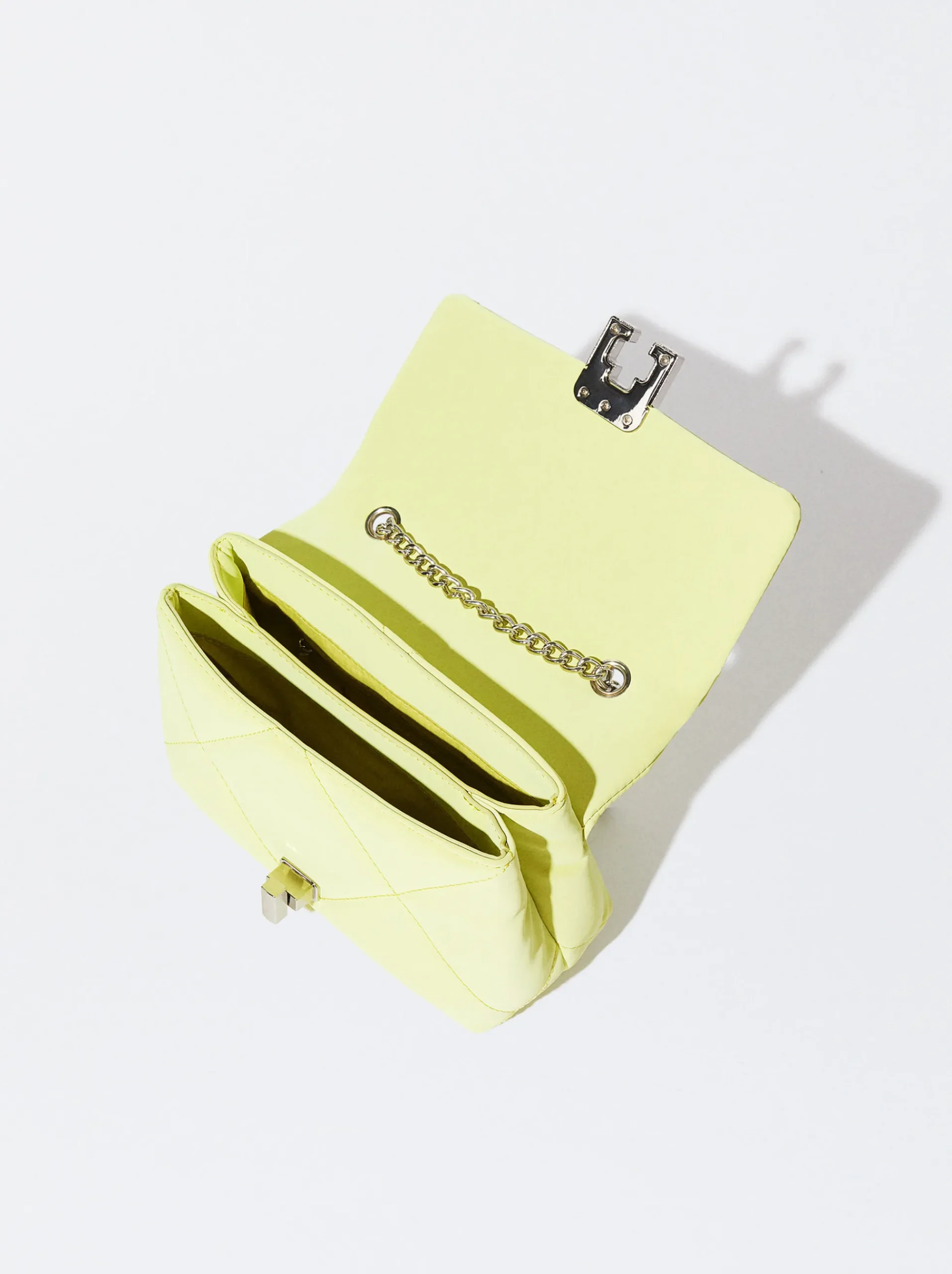 PARFOIS Umhängetaschen|Taschen aus Leder NEW>Gepolsterte Umhängetasche Mit Kettengriff Gelb