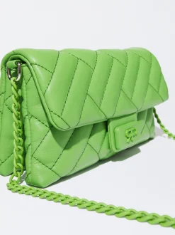 PARFOIS Umhängetaschen|Taschen aus Leder NEW>Gepolsterte Umh&auml;ngetasche Mit Kettengriff Gr&uuml;n