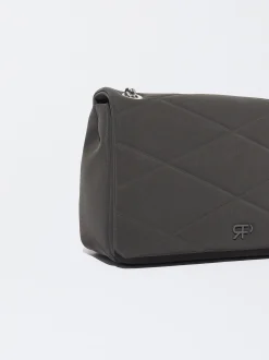 PARFOIS Schultertaschen>Gepolsterte Umh&auml;ngetasche Mit Kettengriff Schwarz