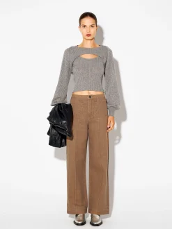 PARFOIS Schultertaschen>Gerade Geschnittene Jeans Braun