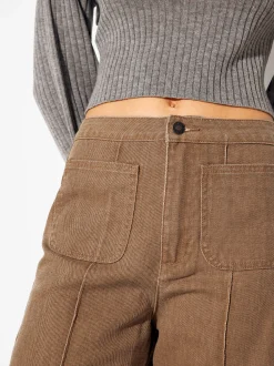 PARFOIS Schultertaschen>Gerade Geschnittene Jeans Braun