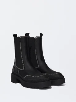PARFOIS Lange Ohrringe>Gest&auml;rkte Stiefel Mit Laufsohlen Schwarz