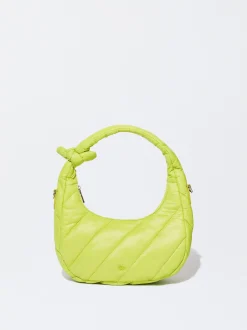 PARFOIS Schultertaschen|Taschen aus Leder NEW>Gesteppte Nylon-Schultertasche Gelb