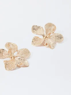PARFOIS Lange Ohrringe>Goldblumen-Ohrringe Golden