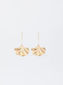PARFOIS Lange Ohrringe|Ohrklemme>Goldblumen-Ohrringe Golden