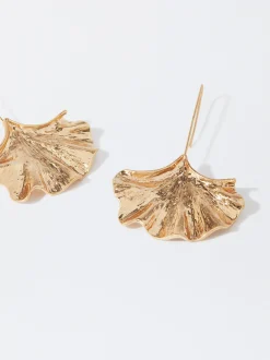 PARFOIS Lange Ohrringe|Ohrklemme>Goldblumen-Ohrringe Golden