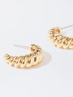 PARFOIS Lange Ohrringe|Mittlere Ohrringe>e Creolen Golden