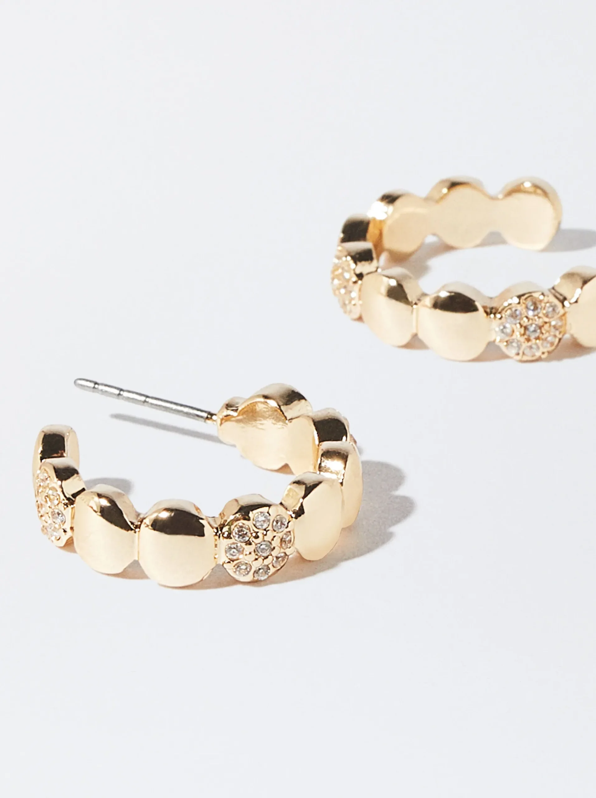 PARFOIS Lange Ohrringe|Basics>e Creolen Golden