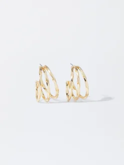 PARFOIS Lange Ohrringe|Mittlere Ohrringe>e Creolen Golden