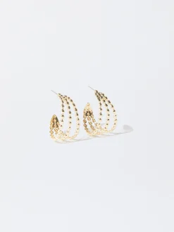 PARFOIS Raffinierter Modeschmuck|Lange Ohrringe>e Creolen Golden