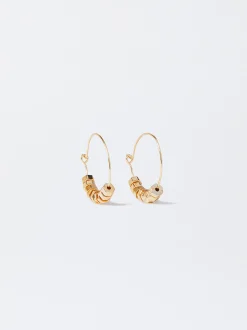 PARFOIS Lange Ohrringe|Basics>e Creolen Golden