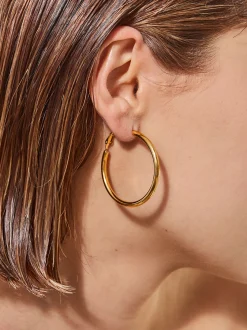 PARFOIS Ohrringe|Mittlere Ohrringe>Goldene Creolen Aus Edelstahl