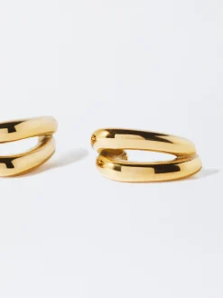 PARFOIS Basics|Set Ohrringen>e Creolen Aus Edelstahl Golden