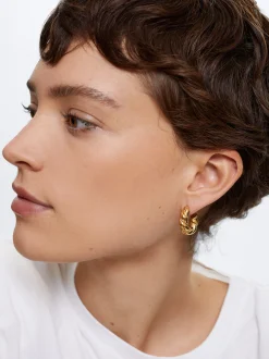 PARFOIS Ohrringe>Goldene Creolen Aus Edelstahl