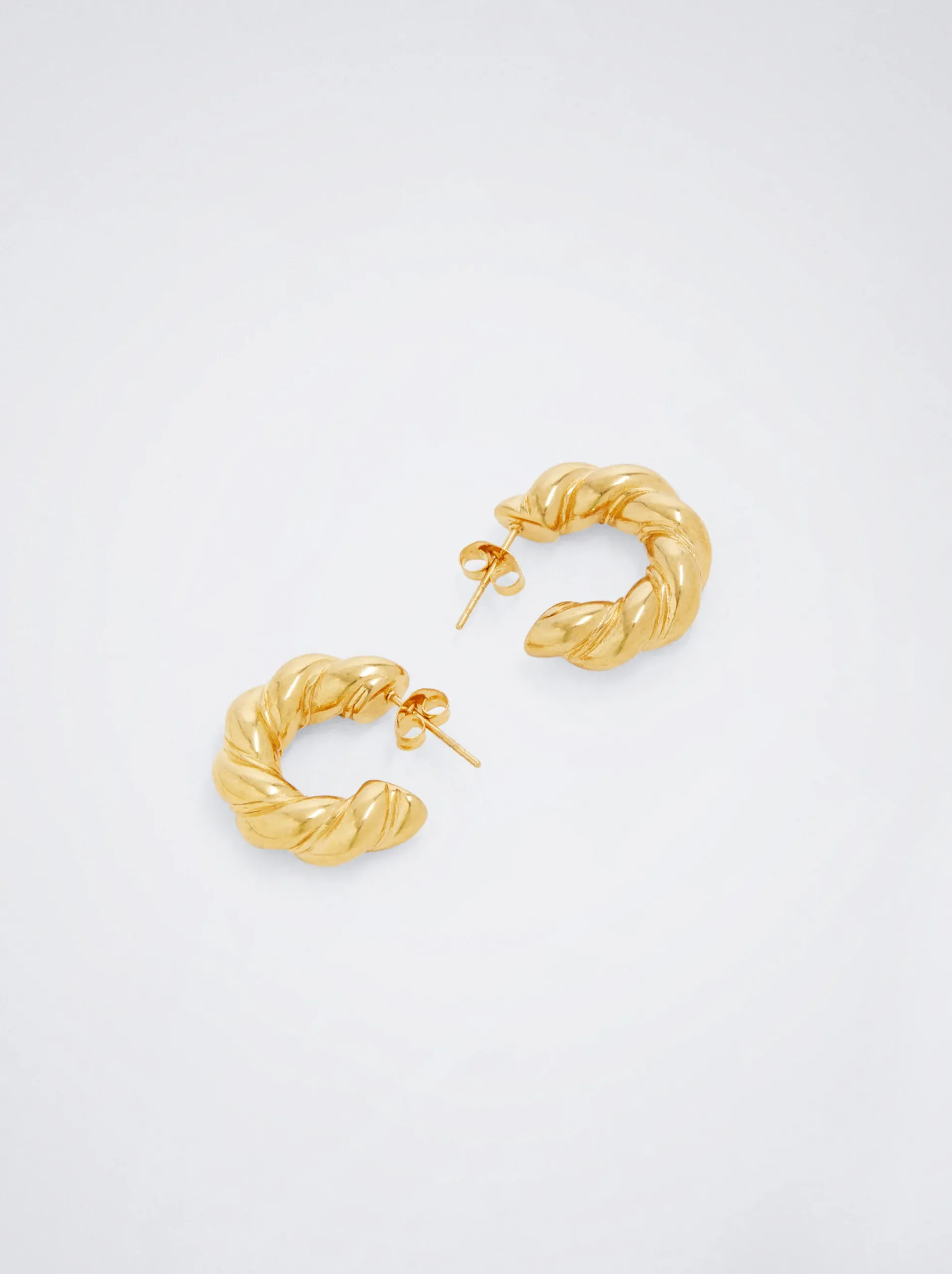 PARFOIS Ohrringe>Goldene Creolen Aus Edelstahl