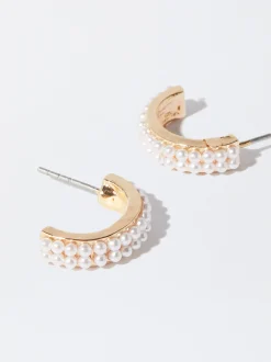 PARFOIS Raffinierter Modeschmuck|Armbänder>e Creolen Mit Perlen Golden