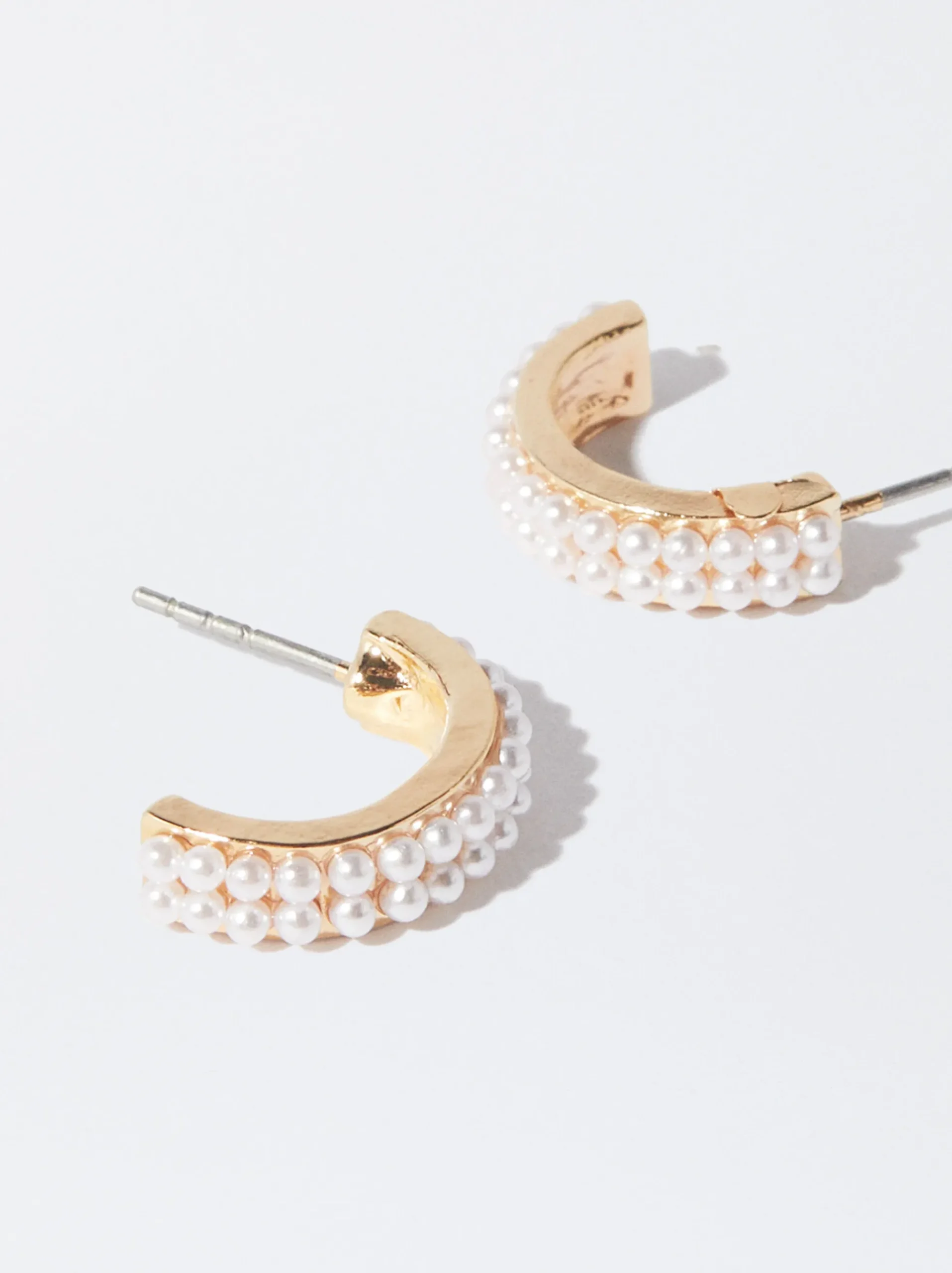 PARFOIS Raffinierter Modeschmuck|Armbänder>e Creolen Mit Perlen Golden