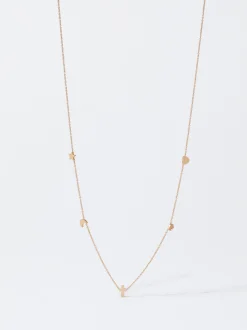 PARFOIS Raffinierter Modeschmuck|Lange Ohrringe>e Halskette Mit Charms Golden