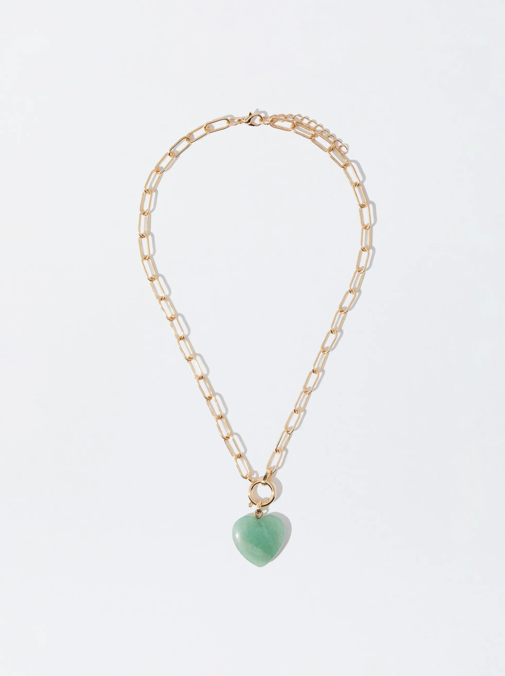 PARFOIS Set Ohrringen|Hoop-Ohrringe>Goldene Halskette Mit Herzanhänger Blau