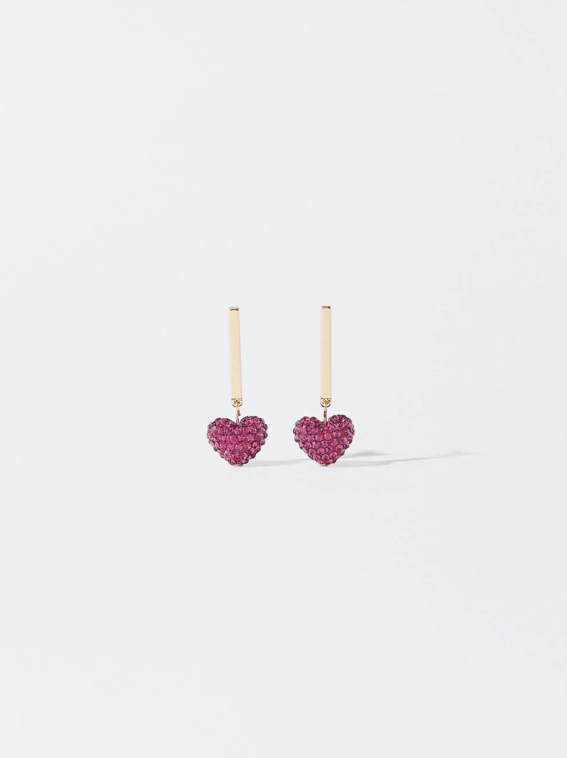 PARFOIS Armbänder>Goldene Herzohrringe Fuchsia