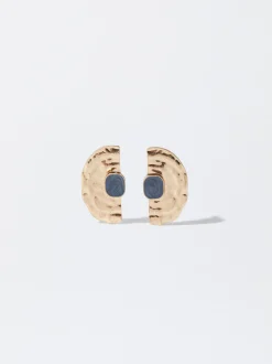 PARFOIS Ringe>Goldene Ohrringe Gr&uuml;n