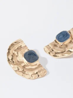 PARFOIS Ringe>Goldene Ohrringe Gr&uuml;n